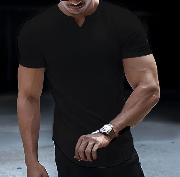 Casual Solid Color Athletic T-Shirt for Men