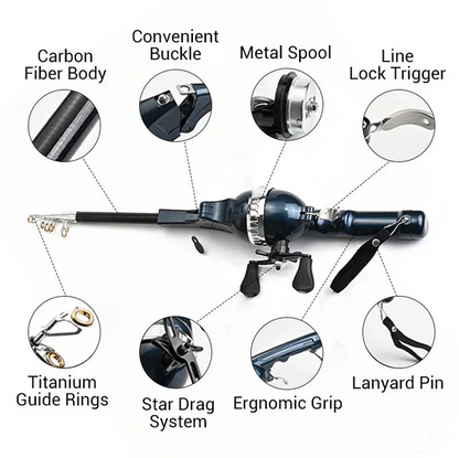 All-in-one Telescopic Fishing Rod Kit