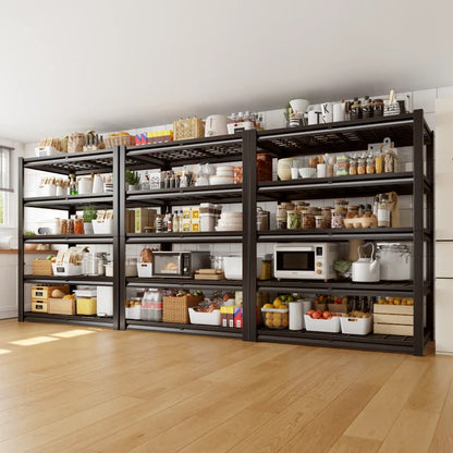 35.5"W x 72"H Storage Shelves 2500 LBS Adjustable Metal Shelving for Garage, Basement, Kitchen and Pantry - 2-Pack