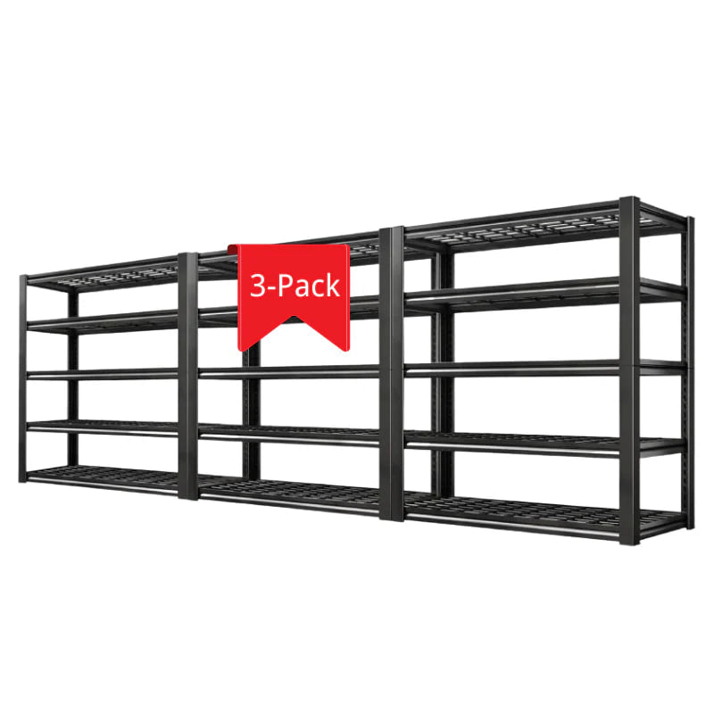 35.5"W x 72"H Storage Shelves 2500 LBS Adjustable Metal Shelving for Garage, Basement, Kitchen and Pantry - 2-Pack