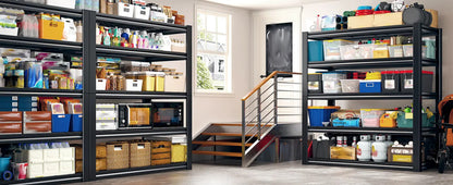 35.5"W x 72"H Storage Shelves 2500 LBS Adjustable Metal Shelving for Garage, Basement, Kitchen and Pantry - 2-Pack