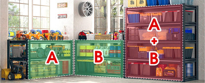 35.5"W x 72"H Storage Shelves 2500 LBS Adjustable Metal Shelving for Garage, Basement, Kitchen and Pantry - 2-Pack