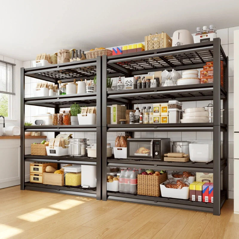 35.5"W x 72"H Storage Shelves 2500 LBS Adjustable Metal Shelving for Garage, Basement, Kitchen and Pantry - 2-Pack