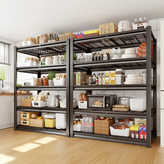 35.5"W x 72"H Storage Shelves 2500 LBS Adjustable Metal Shelving for Garage, Basement, Kitchen and Pantry - 2-Pack