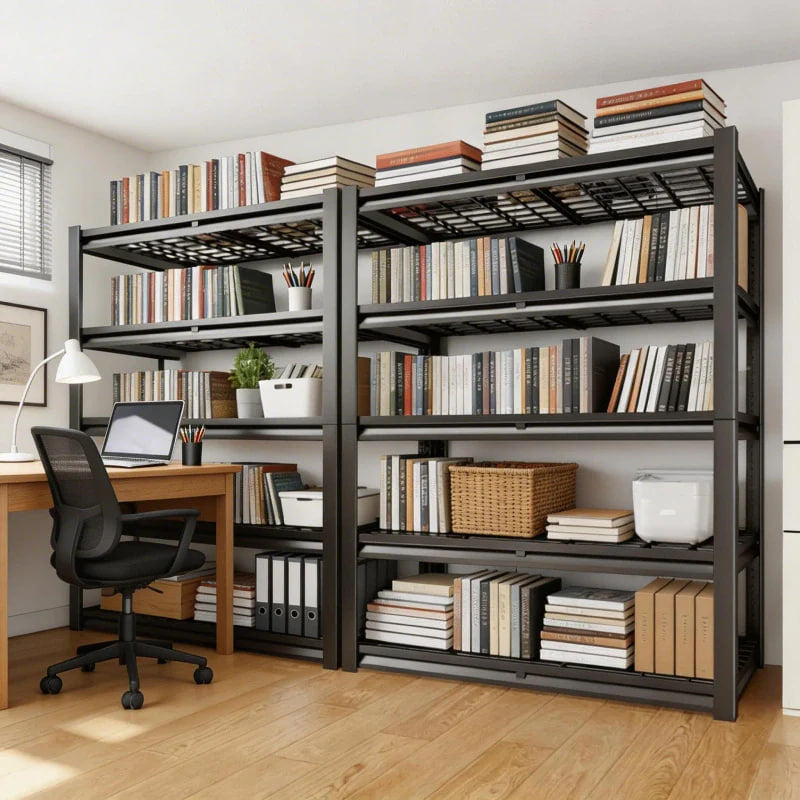 35.5"W x 72"H Storage Shelves 2500 LBS Adjustable Metal Shelving for Garage, Basement, Kitchen and Pantry - 2-Pack